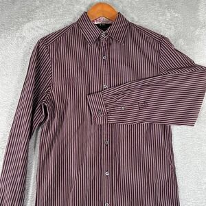 Keanan Duffty Shirt Mens Small Purple Striped Button Up‎ England's Dreaming Punk